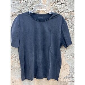 ALL SAINTS Solid Grey Black SHORT SLEEVE T-SHIRT FOR MEN Sz Large L